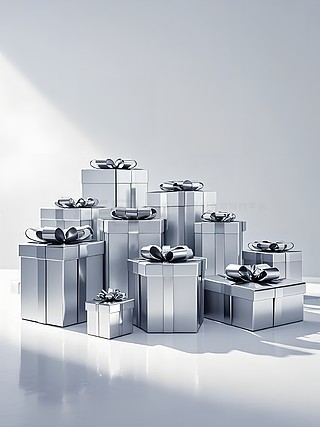 黑色银色金属质感风扇 一件皮革包装盒内的艺术品